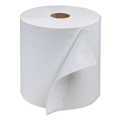Tork Advanced Hardwound Roll Towel, 1-Ply, 7.88" x 800 ft, White, 6 Rolls/Carton (TRKRB800)