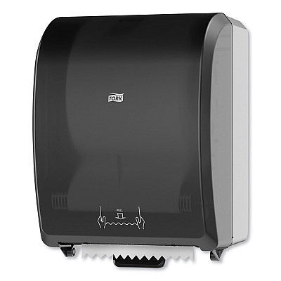 Tork Mechanical Hand Towel Roll Dispenser, H71 System, 12.32 x 9.32 x 15.95, Black (TRK772728)