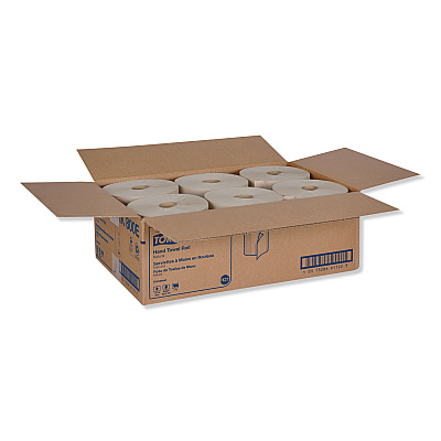 Tork Universal Hardwound Roll Towel, 1-Ply, 7.88" x 800 ft, Natural, 6/Carton (TRKRK800E)
