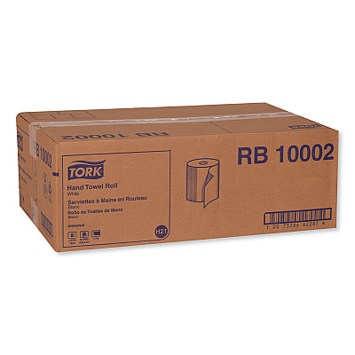 Tork Hardwound Roll Towel, 1-Ply, 7.88" x 1,000 ft, White, 6 Rolls/Carton (TRKRB10002)