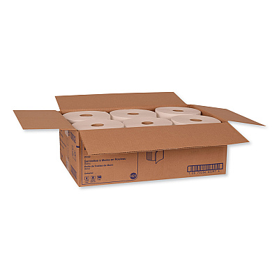 Tork Hardwound Roll Towel, 1-Ply, 7.88" x 1,000 ft, White, 6 Rolls/Carton (TRKRB10002)