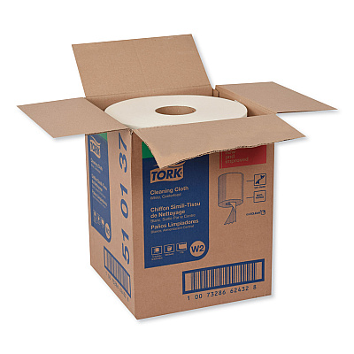 Tork Cleaning Cloth, 12.6 x 10, White, 500 Wipes/Carton (TRK510137)