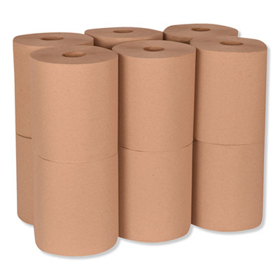 Tork Universal Hardwound Roll Towel, 1-Ply, 7.88" x 600 ft, Natural, 12/Carton (TRKRK600E)