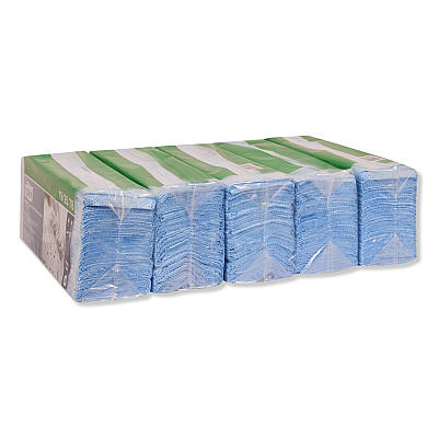 Tork Low-Lint Cleaning Cloth, 1-Ply, 15.4 x 12.8, Unscented, Blue, 80/Bag, 5 Bags/Carton (TRK192578)