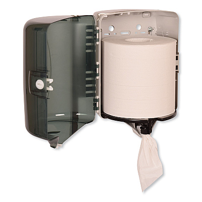 Tork Centerfeed Hand Towel Dispenser, 10.13 x 10 x 12.75, Smoke (TRK93T)