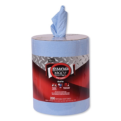 Tork Advanced ShopMax Wiper 450, Centerfeed Refill, 9.9 x 13.1, Blue, 200/Roll, 2 Rolls/Carton (TRK450338)