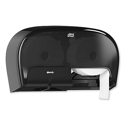 Tork High Capacity Bath Tissue Roll Dispenser for OptiCore, 16.62 x 5.25 x 9.93, Black (TRK565528)