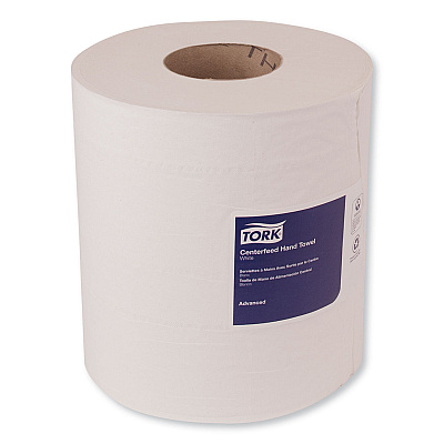 Tork Advanced Centerfeed Hand Towel, 2-Ply, 8.25 x 11.8, White, 610/Roll, 6/Carton (TRK121202)