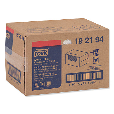 Tork Foodservice Cloth, 13 x 21, White, 50/Carton (TRK192194)