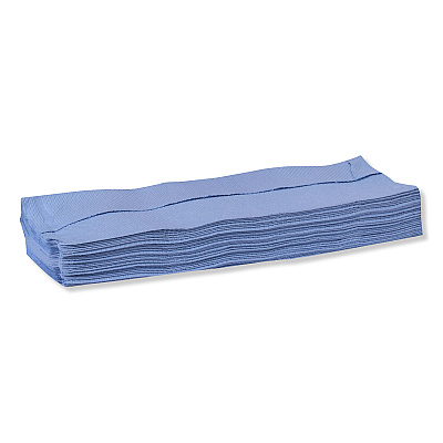 Tork Industrial Paper Wiper, 4-Ply, 12.8 x 16.5, Unscented, Blue, 180/Carton (TRK13247501)