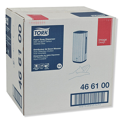 Tork Image Design Foam Skincare Automatic Dispenser with Intuition Sensor, 1 L, 4.5 x 5.12 x 10.62, Stainless Steel (TRK466100)