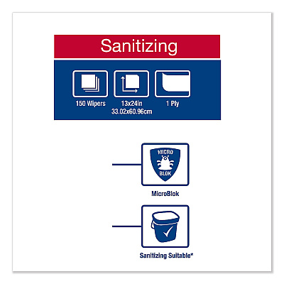 Tork Foodservice Cloth, 13 x 24, White, 150/Carton (TRK192191)