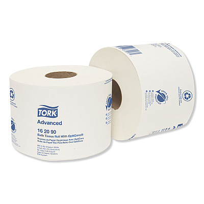 Tork Advanced Bath Tissue Roll with OptiCore, Septic Safe, 2-Ply, White, 865 Sheets/Roll, 36/Carton (TRK162090)
