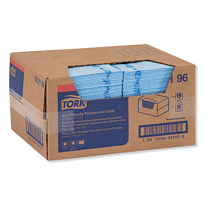 Tork Foodservice Cloth, 13 x 21, Blue, 150/Carton (TRK192196)
