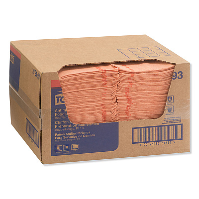 Tork Foodservice Cloth, 13 x 24, Red, 150/Carton (TRK192193)