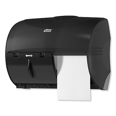 Tork Twin Bath Tissue Roll Dispenser for OptiCore, 11.06 x 7.18 x 8.81, Black (TRK565728)