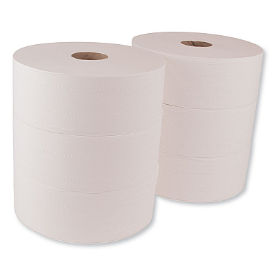 Tork Advanced Jumbo Bath Tissue, Septic Safe, 2-Ply, White, 3.48" x 1,600 ft, 6 Rolls/Carton (TRK12021502)