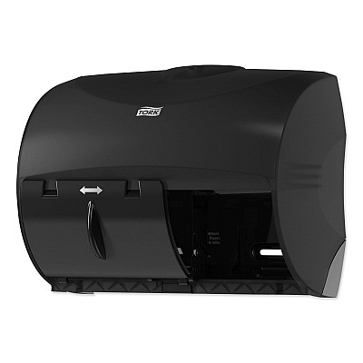 Tork Twin Bath Tissue Roll Dispenser for OptiCore, 11.06 x 7.18 x 8.81, Black (TRK565728)