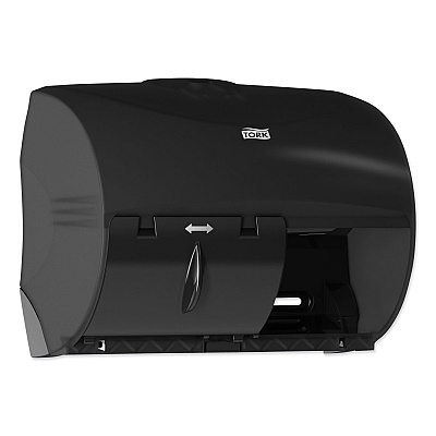 Tork Twin Bath Tissue Roll Dispenser for OptiCore, 11.06 x 7.18 x 8.81, Black (TRK565728)