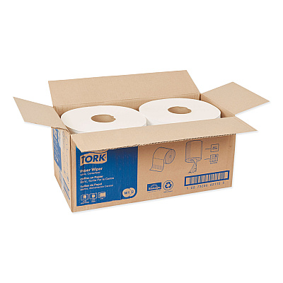 Tork Paper Wiper, Centerfeed, 2-Ply, 9 x 13, White, 800/Roll, 2 Rolls/Carton (TRK130211B)
