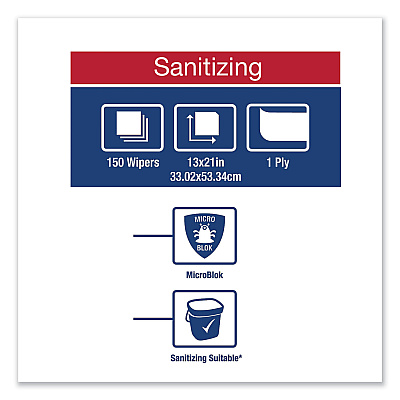 Tork Foodservice Cloth, 13 x 21, Blue, 150/Carton (TRK192196)