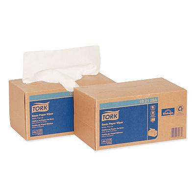 Tork Multipurpose Paper Wiper, 2-Ply, 9 x 10.25, White, 110/Box, 18 Boxes/Carton (TRK192125A)