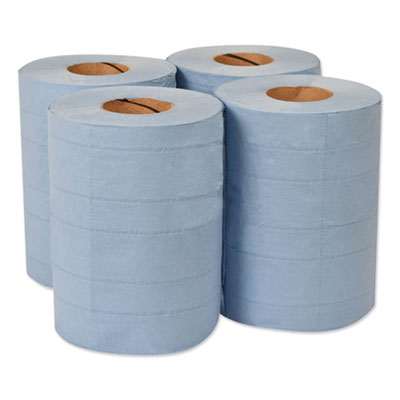 Tork Industrial Paper Wiper, 4-Ply, 10 x 15.75, Blue, 190 Wipes/Roll, 4 Roll/Carton (TRK132451A)