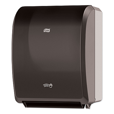 Tork Electronic Hand Towel Roll Dispenser, 7.5" Roll, 12.32 x 9.32 x 15.95, Black (TRK771728)