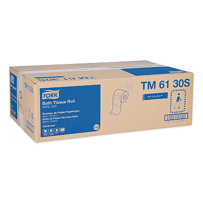 Tork Advanced Bath Tissue, Septic Safe, 2-Ply, White, 500 Sheets/Roll, 48 Rolls/Carton (TRKTM6130S)
