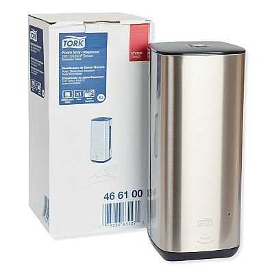 Tork Image Design Foam Skincare Automatic Dispenser with Intuition Sensor, 1 L, 4.5 x 5.12 x 10.62, Stainless Steel (TRK466100)
