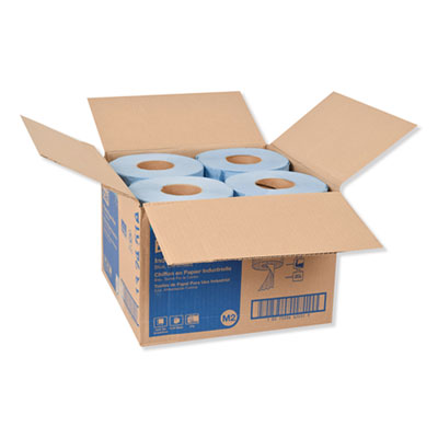 Tork Industrial Paper Wiper, 4-Ply, 10 x 15.75, Blue, 190 Wipes/Roll, 4 Roll/Carton (TRK132451A)