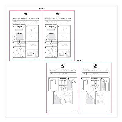 U Brands Cubicle Glass Dry Erase Board, 12 x 12, White Surface (UBR3690U0001)