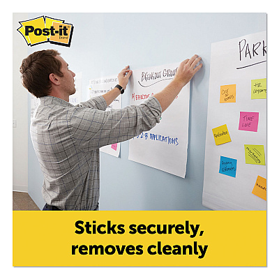 Post-it Easel Pads Super Sticky Vertical-Orientation Self-Stick Easel Pads, Unruled, 15 x 18, White, 20 Sheets, 2/Pack (MMM577SS)