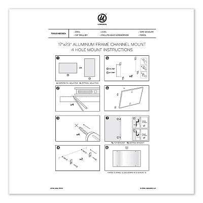U Brands PINIT Magnetic Dry Erase Board, 23 x 17, White (UBR2804U0001)