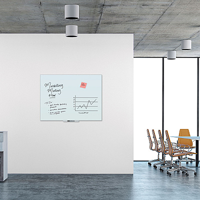 U Brands Floating Glass Dry Erase Board, 47 x 35, White (UBR3977U0001)