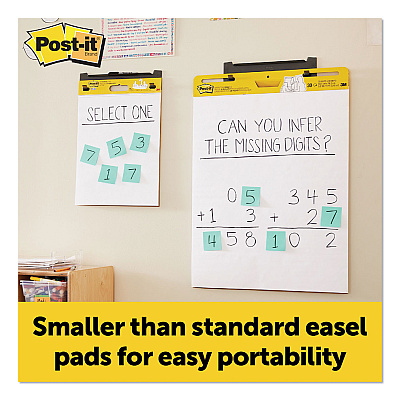 Post-it Easel Pads Super Sticky Vertical-Orientation Self-Stick Easel Pads, Unruled, 15 x 18, White, 20 Sheets, 2/Pack (MMM577SS)