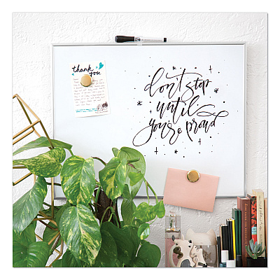 U Brands Magnetic Dry Erase Board, 20 x 16, White Surface, Silver Aluminum Frame (UBR356U0001)