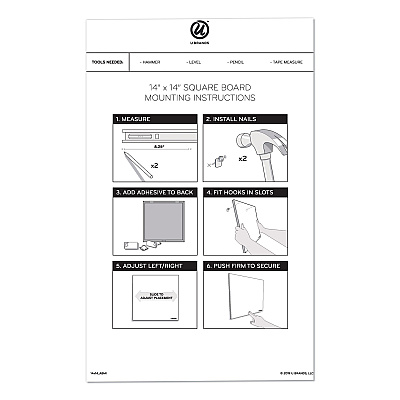 U Brands Tile Board Value Pack, (1) Tan Cork Bulletin, (1) White Undated Calendar Dry Erase, 14 x 14 (UBR3889U0001)