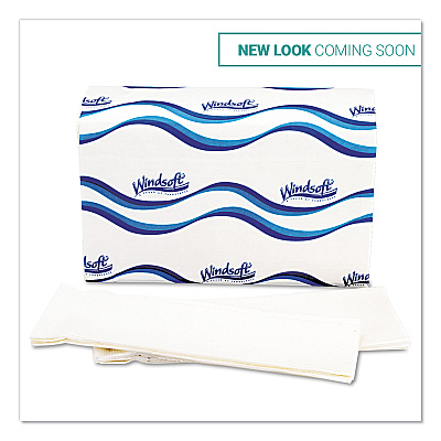 Windsoft Multifold Paper Towels, 1-Ply, White, 9.25 x 9.5, 250/Pack, 16 Packs/Carton (WIN105B)