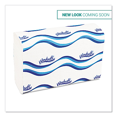 Windsoft Multifold Paper Towels, 1-Ply, White, 9.25 x 9.5, 250/Pack, 16 Packs/Carton (WIN105B)