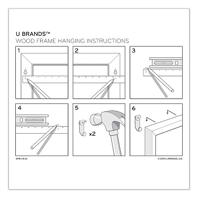 U Brands Magnetic Chalkboard with Decor Frame, 30 x 20, Black Surface, White Wood Frame (UBR2073U0001)