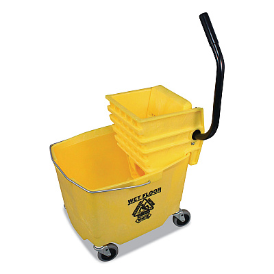 Impact Side-Press Squeeze Wringer/Plastic Bucket Combo, 12 to 32 oz, Yellow (IMP6Y26353Y)
