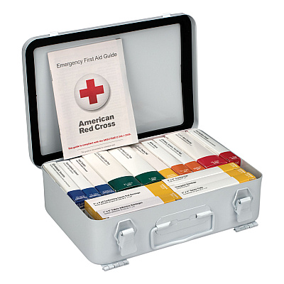 First Aid Only Unitized ANSI Compliant Class A Type III First Aid Kit for 25 People, 84 Pieces, Metal Case (FAO90568)