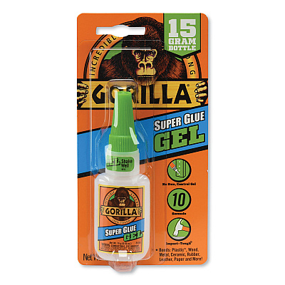 Gorilla Super Glue Gel, 0.53 oz, Dries Clear, 4/Carton (GOR7807301CT)