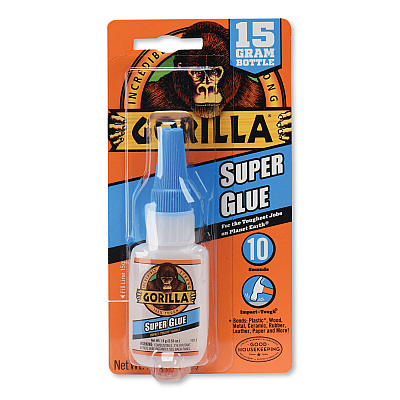 Gorilla Super Glue, 0.53 oz, Dries Clear, 4/Carton (GOR7807101CT)