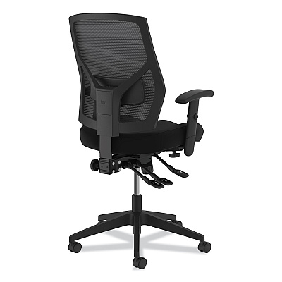 HON Crio High-Back Task Chair with Asynchronous Control, Supports Up to 250 lb, 18" to 22" Seat Height, Black (BSXVL582SB11T)