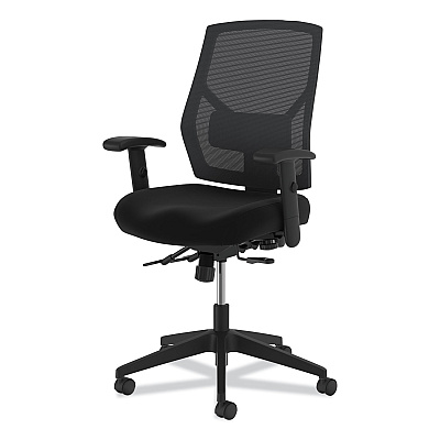 HON Crio High-Back Task Chair with Asynchronous Control, Supports Up to 250 lb, 18" to 22" Seat Height, Black (BSXVL582SB11T)