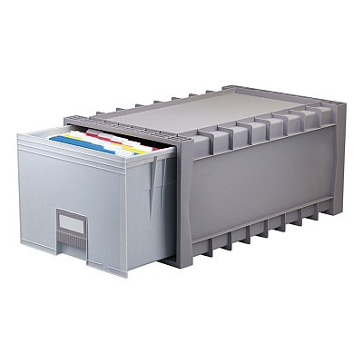 Storex Archive Storage Drawers, Letter Files, 15.25" x 24" x 11.5", Gray (STX61101U01C)