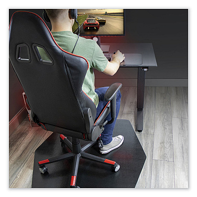 ES Robbins Game Zone Chair Mat, For Hard Floor/Medium Pile Carpet, 42 x 46, Black (ESR121563)