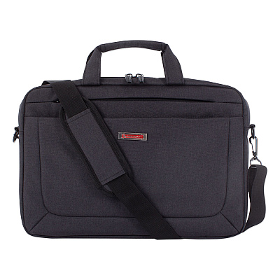 Swiss Mobility Cadence 2 Section Briefcase, Fits Devices Up to 15.6", Polyester, 4.5 x 4.5 x 16, Charcoal (SWZEXB1009SMCH)